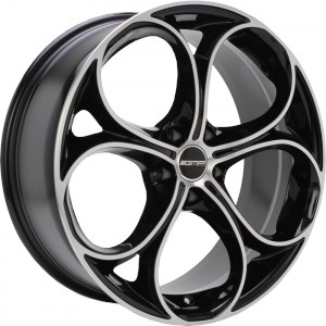 GMP WHEELS DRAKE ZWART GEPOLIJST 8002000027997